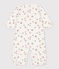 Mono saco de algodón estampado para bebé blanco MARSHMALLOW/blanco MULTICO