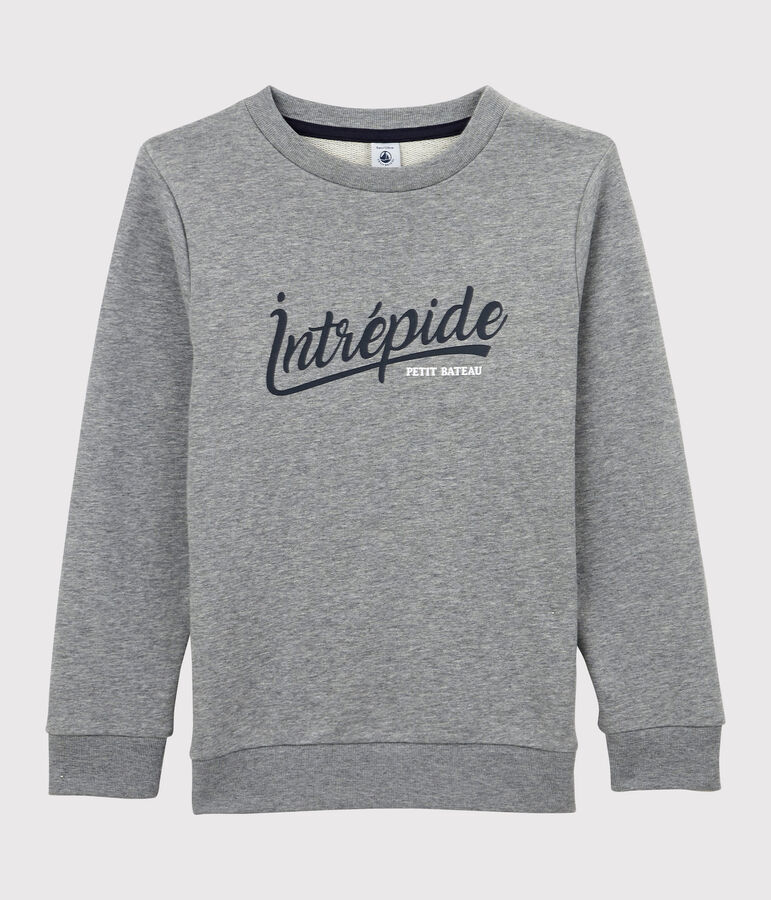 Sudadera de mulet&oacute;n de ni&ntilde;o gris