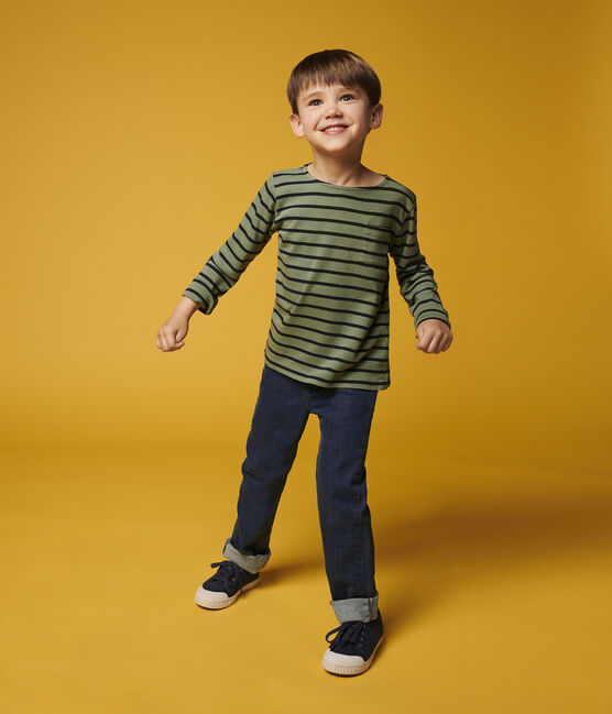 Camiseta de algodón de niña/niño verde VALLEE