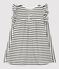 Vestido-bodi a rayas marineras de algodón ecológico para bebé blanco MARSHMALLOW/azul SMOKING