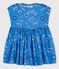 Vestido de popelina de manga corta con estampado de bandana para bebé azul BRASIER/blanco MULTICO