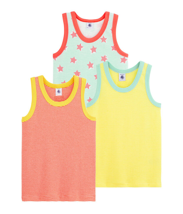 Tr&iacute;o de camisetas de tirantes para ni&ntilde;o multicolor