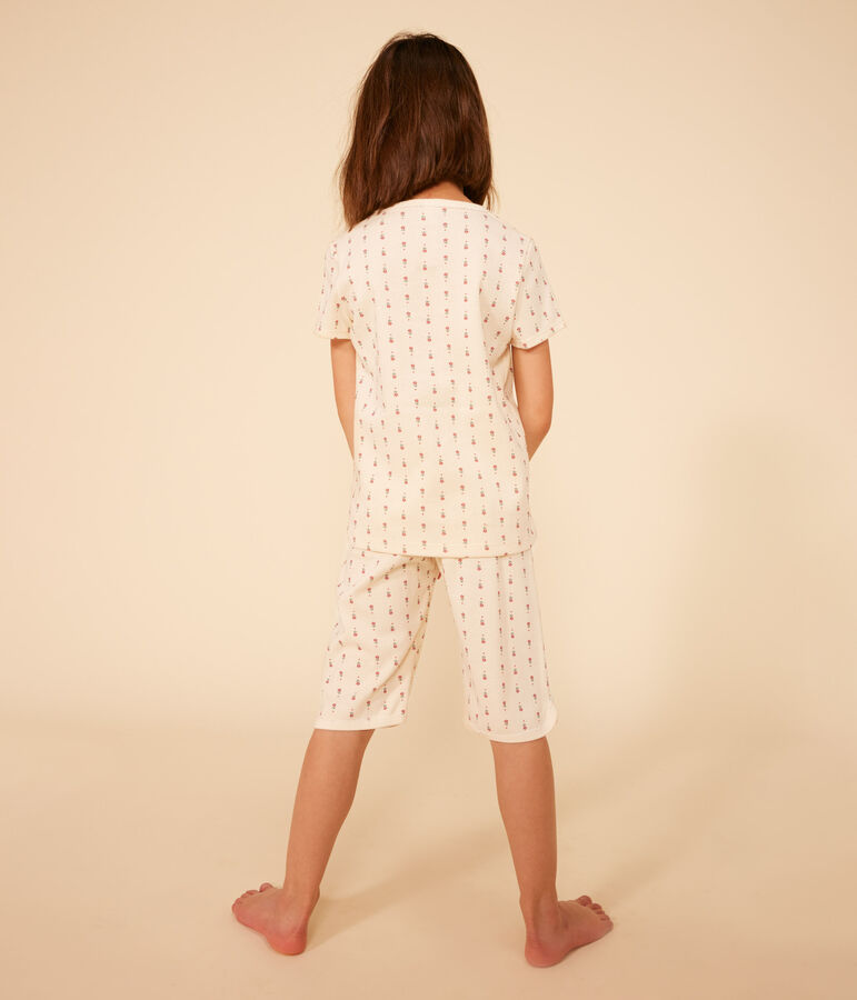 Pijama pirata infantil de algod&oacute;n con estampado de flor blanco AVALANCHE/ MULTICO