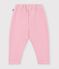Pantal&oacute;n de jogging liso de algod&oacute;n para beb&eacute; rosa