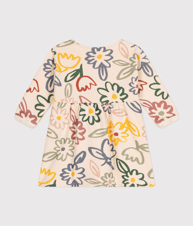 Vestido de manga larga para beb&eacute; crudo/multicolor