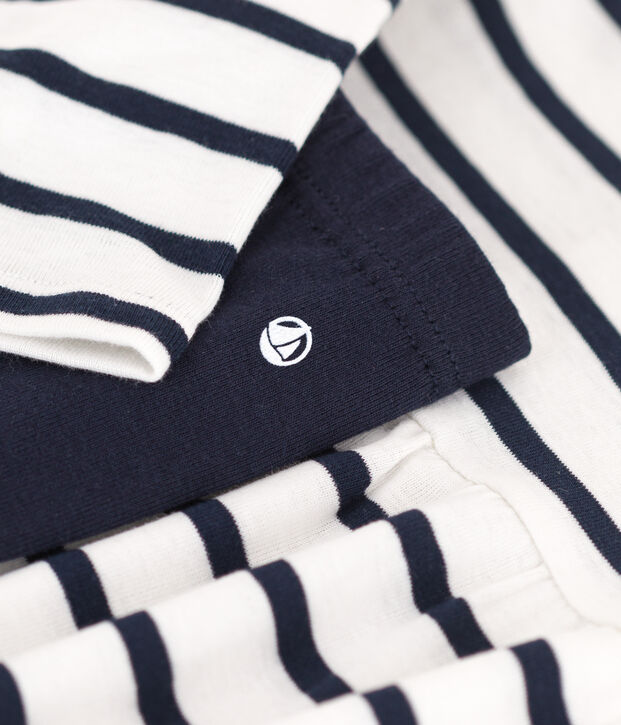 Conjunto de vestido marinero de algod&oacute;n para beb&eacute; multicolor