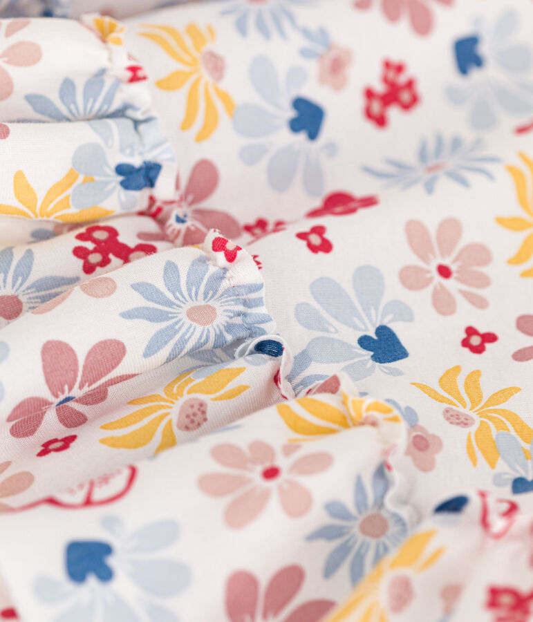 Vestido de algod&oacute;n sin mangas de ni&ntilde;a blanco MARSHMALLOW/blanco MULTICO