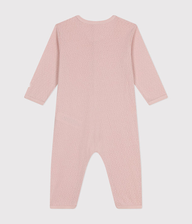 Pijama sin pies de algod&oacute;n para beb&eacute; rosa