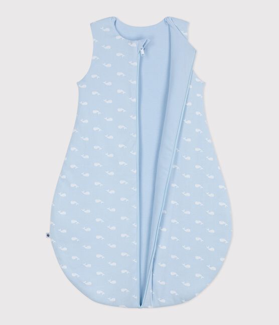 Saco de algodón con estampado de ballena para bebé TOG 2,5 azul TOUDOU/blanco MARSHMALLOW