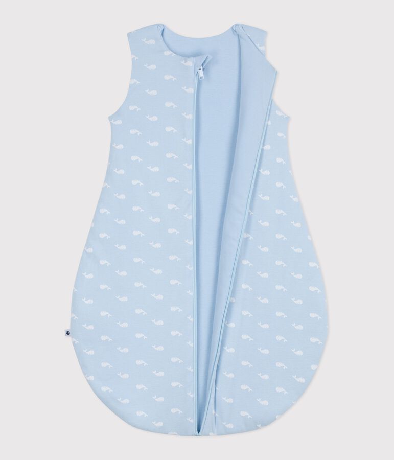 Saco de algod&oacute;n con estampado de ballena para beb&eacute; TOG 2,5 azul/blanco