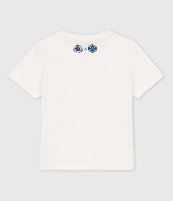 Camiseta Bebé Petit Bateau x Water Family blanco MARSHMALLOW