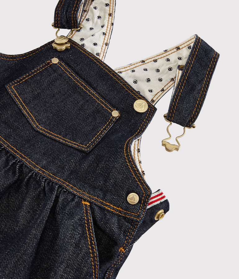 Vestido vaquero tipo peto para beb&eacute; ni&ntilde;a azul JEAN