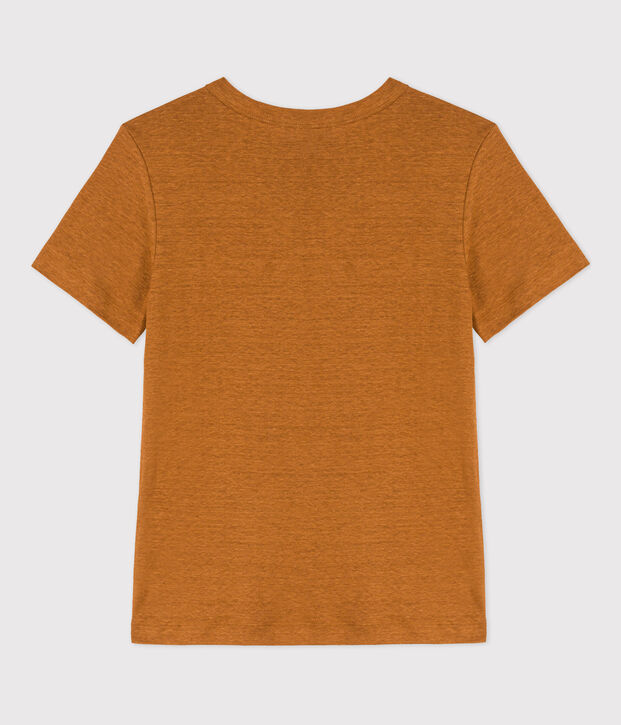 Camiseta L'ICONIQUE de lino de mujer marron