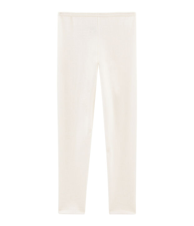 Leggings infantiles de lana y algod&oacute;n beige