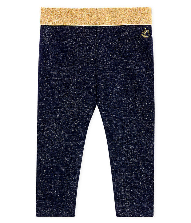 Leggings con lentejuelas para beb&eacute; ni&ntilde;a azul/amarillo