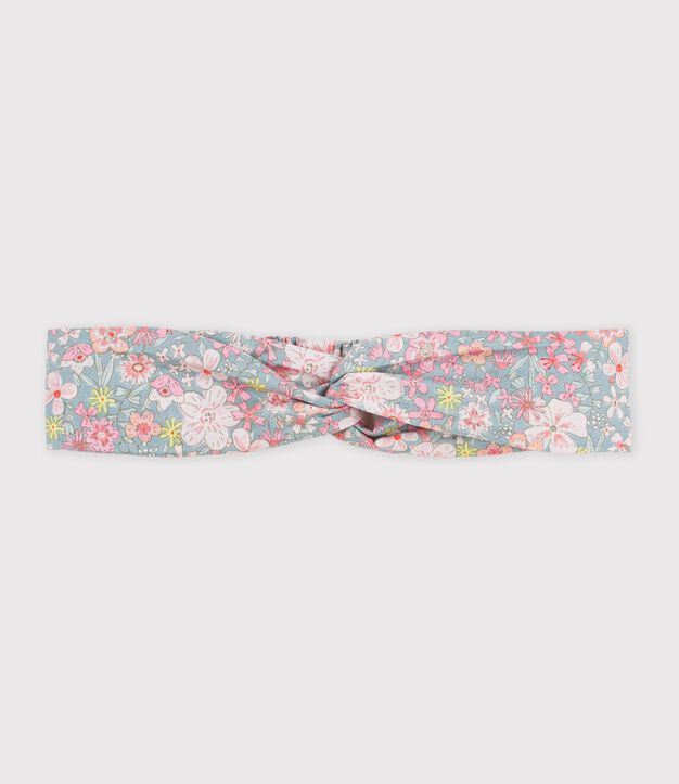 Cinta infantil de popelina con estampado de flores azul/multicolor