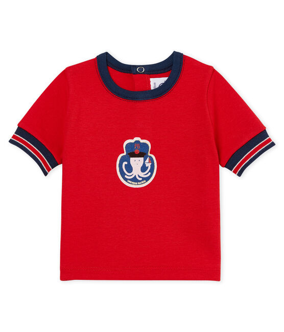Camiseta manga corta con motivos para bebé niño rojo TERKUIT