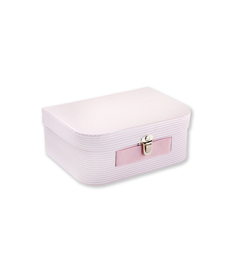 Multi-use milleraies striped case rosa/blanco