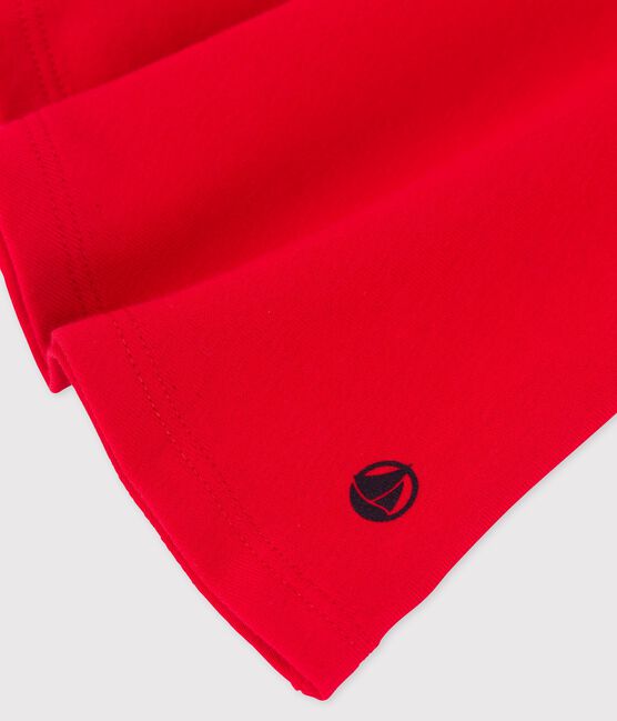 Falda de algodón orgánico de niña rojo PEPS