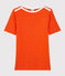 Camiseta de algodón de mujer naranja CAROTT