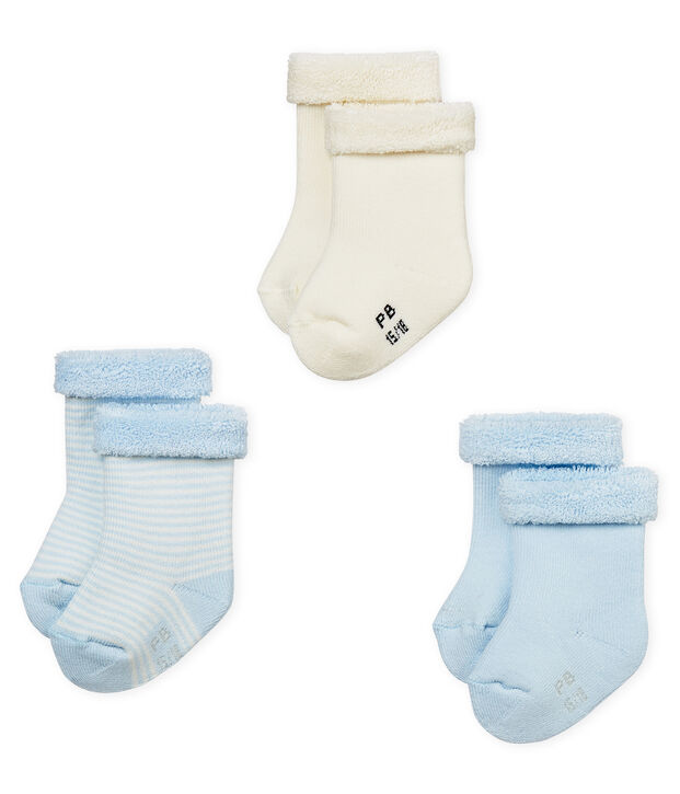 Lote de tres pares de calcetines mixtos de beb&eacute; multicolor