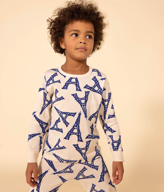 Pijama París de algodón para niño/niña blanco AVALANCHE/ MULTICO