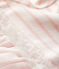 Vestido de dos materiales de manga corta de bebé niña blanco MARSHMALLOW/rosa MINOIS