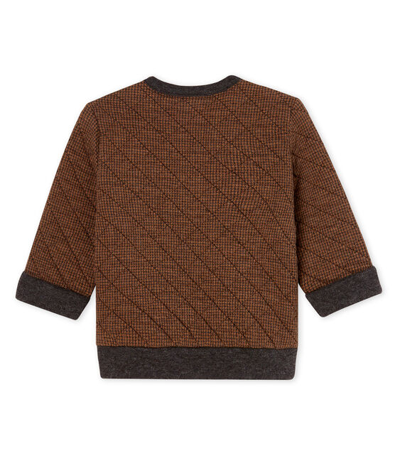udadera Sde tela túbica de pata de gallo para bebé niño negro CITY/marron COCOA