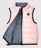 Chaqueta alcolchada para bebé, reversible, sin mangas y de poliéster reciclado rosa MINOIS