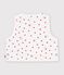 Chaleco de gasa de algod&oacute;n con estampado de corazoncitos para beb&eacute; blanco/multicolor