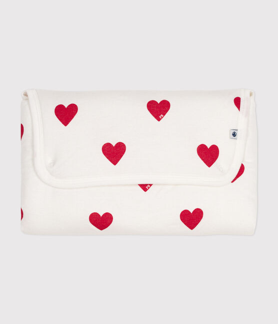 Cambiador de algodón para bebé blanco MARSHMALLOW/rojo TERKUIT