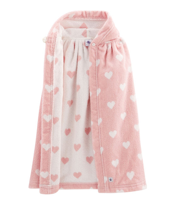 Capa de baño de rizo para bebé rosa CHARME/blanco MARSHMALLOW