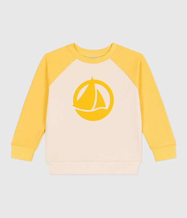 Sudadera infantil unisex de algod&oacute;n amarillo/multicolor