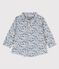 Camisa de manga larga de bebé con estampado de flores de popelina blanco ECUME/blanco MULTICO