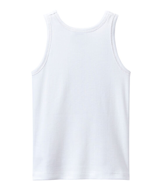 Camiseta sin mangas con motivo dorado para niña blanco ECUME