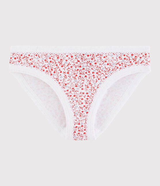 Braguita de niña de algodón blanco ECUME/rojo CARMEN/ MULTICO