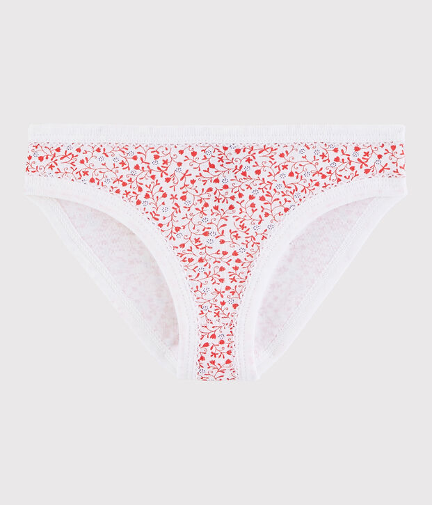 Braguita de ni&ntilde;a de algod&oacute;n blanco/rosa/multicolor