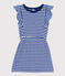 Vestido de rizo sin mangas a rayas para niña azul SURF/ AVALANCHE