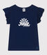 Camiseta de punto flameado para niña