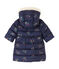 Abrigo para bebé niña estampado azul SMOKING/blanco MULTICO