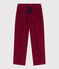 Pantalón infantil recto y liso de pana AMARANTE