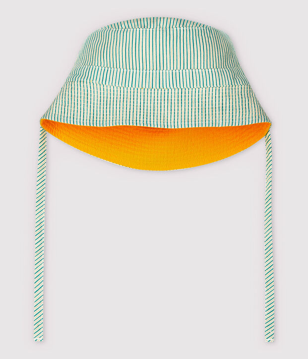 Capelina reversible de beb&eacute; ni&ntilde;a. verde/multicolor