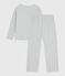 Pijama de terciopelo liso de pierna recta para mujer CO2