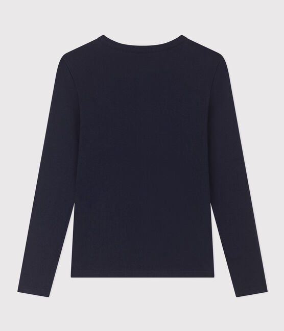 Camiseta L'ICONIQUE con cuello redondo de algodón de mujer azul SMOKING
