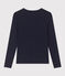 Camiseta L'ICONIQUE con cuello redondo de algodón de mujer azul SMOKING