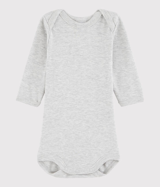 Bodi de manga larga de bebé niña/niño gris BELUGA CHINE