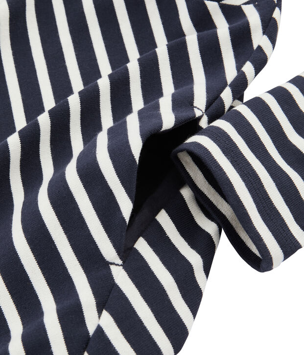 Vestido con manga larga para mujer azul/blanco