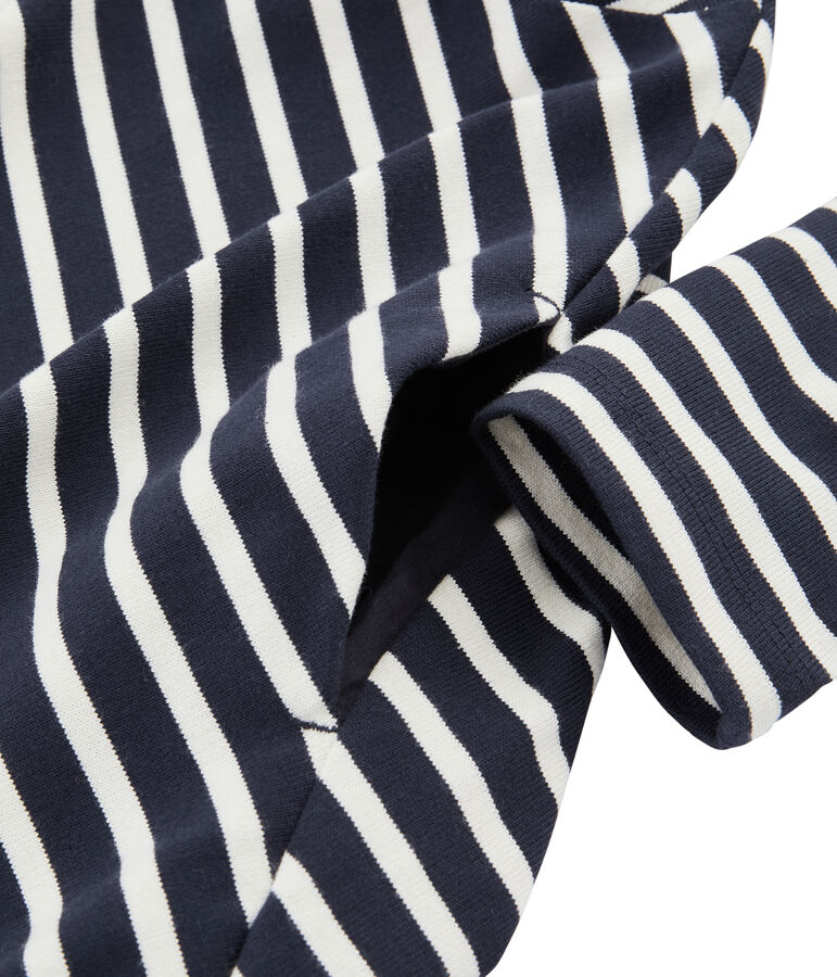 Vestido con manga larga para mujer azul SMOKING/beige COQUILLE