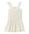 Vestido de cerimonía de niña mix encaje y algodón. blanco MARSHMALLOW