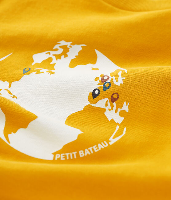 Sudadera de muletón de niño amarillo BOUDOR